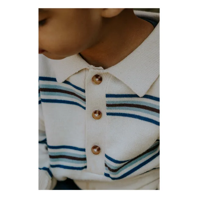 Benny organic cotton polo shirt | Ecru