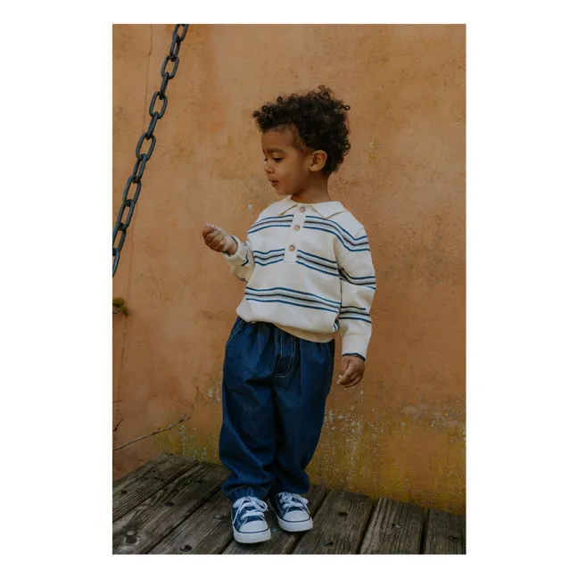 Benny organic cotton polo shirt | Ecru