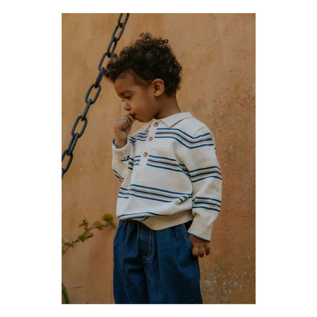 Benny organic cotton polo shirt | Ecru