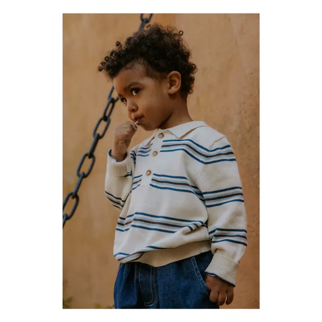 Benny organic cotton polo shirt | Ecru