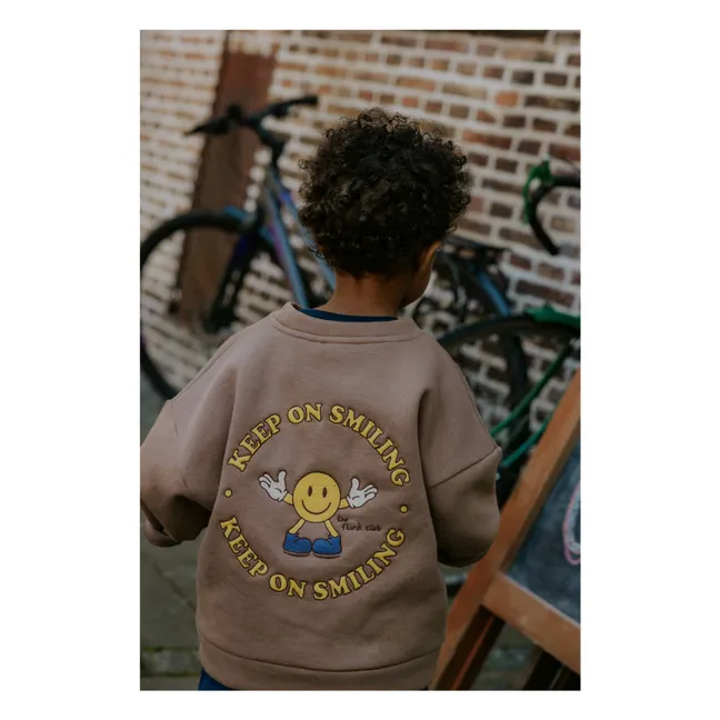 Sweat Alvin Smiley Coton Bio | Beige