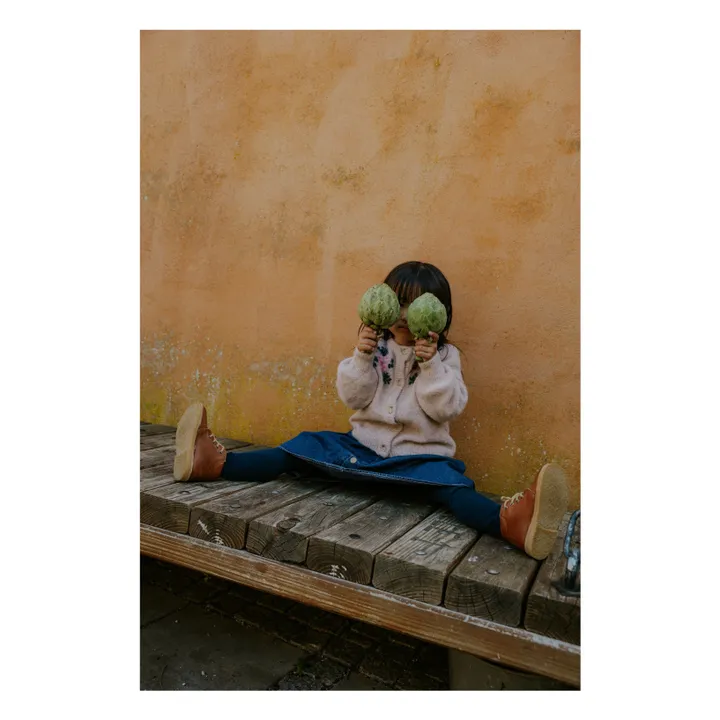 Cardigan Star Laine Alpaga | Rose pâle- Image produit n°4