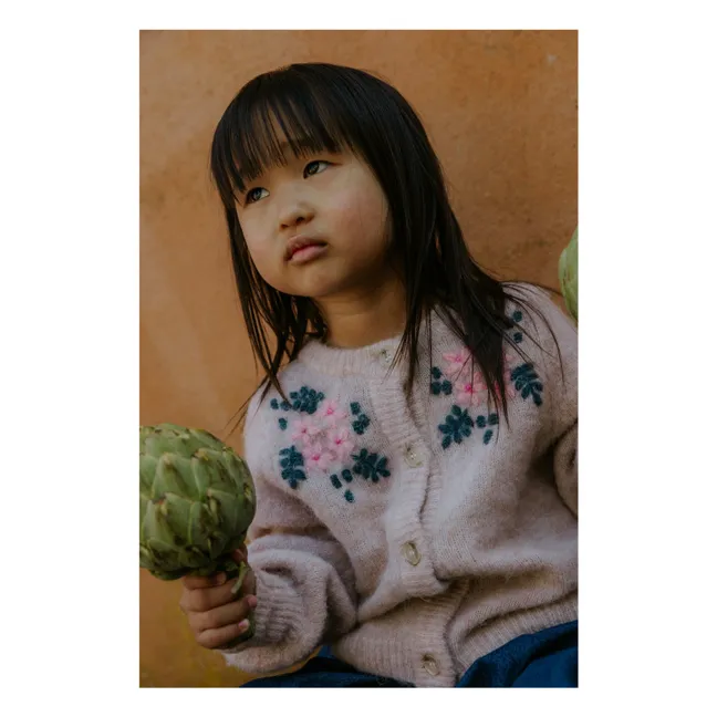 Cardigan Star Laine Alpaga | Pale Pink