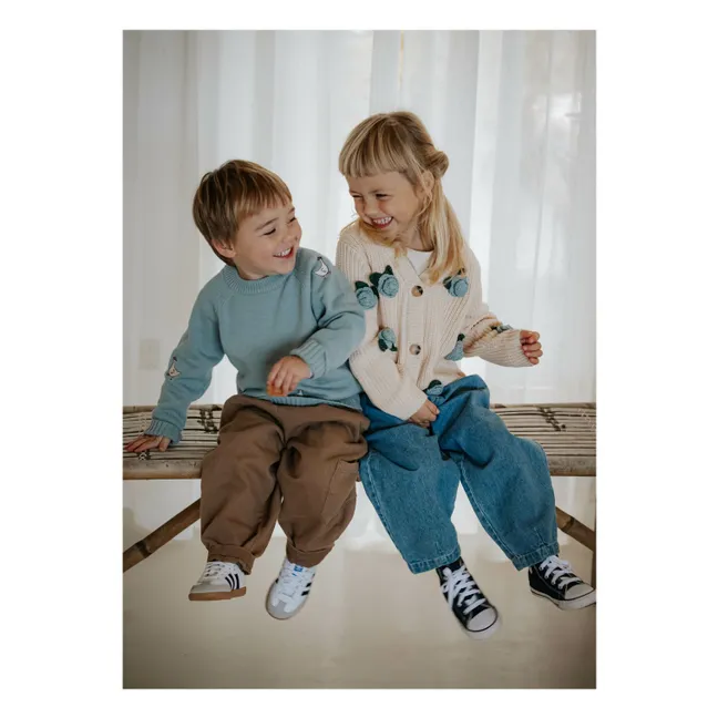 Mahdi Organic Cotton Sweater | Light Blue