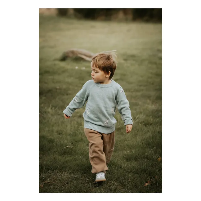 Mahdi Organic Cotton Sweater | Light Blue