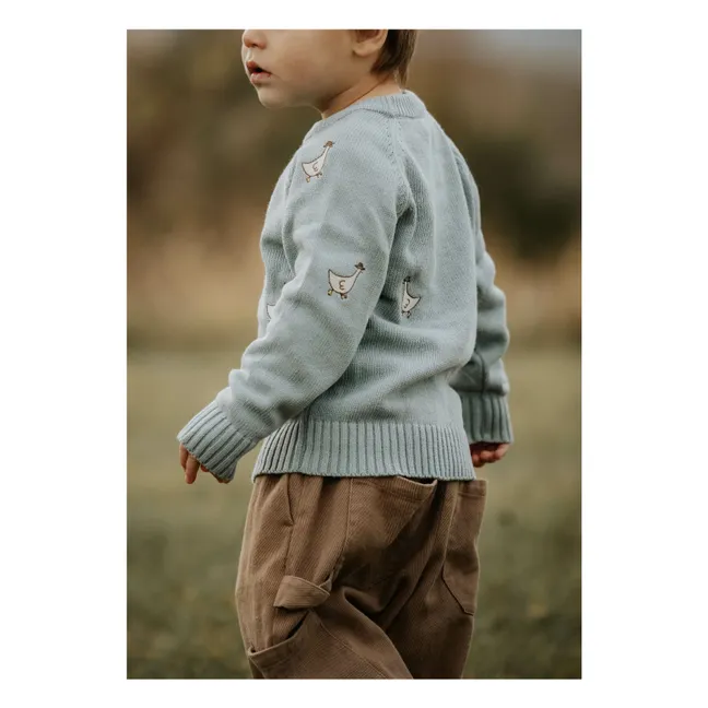 Mahdi Organic Cotton Sweater | Light Blue