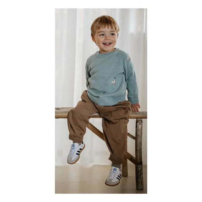 Mahdi Organic Cotton Sweater | Light Blue