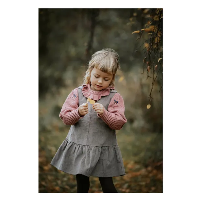 Pull Lucie Unicorne Coton Bio | Rose