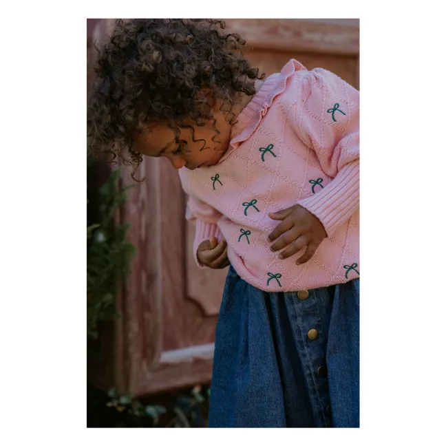 Lucie organic cotton sweater | Pink