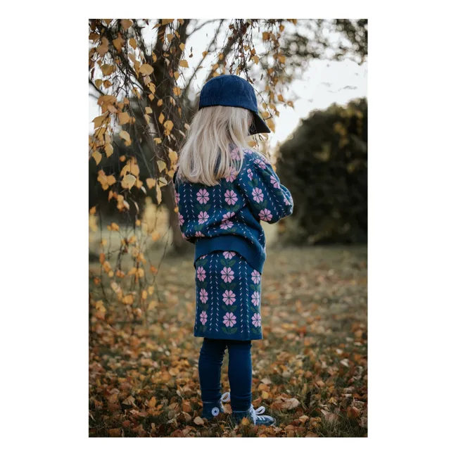 Garden organic cotton sweater | Blue