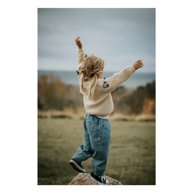 Cool Flower Cardigan | Ecru