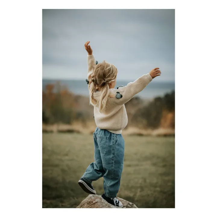 Cardigan Cool Flower | Ecru- Image produit n°6