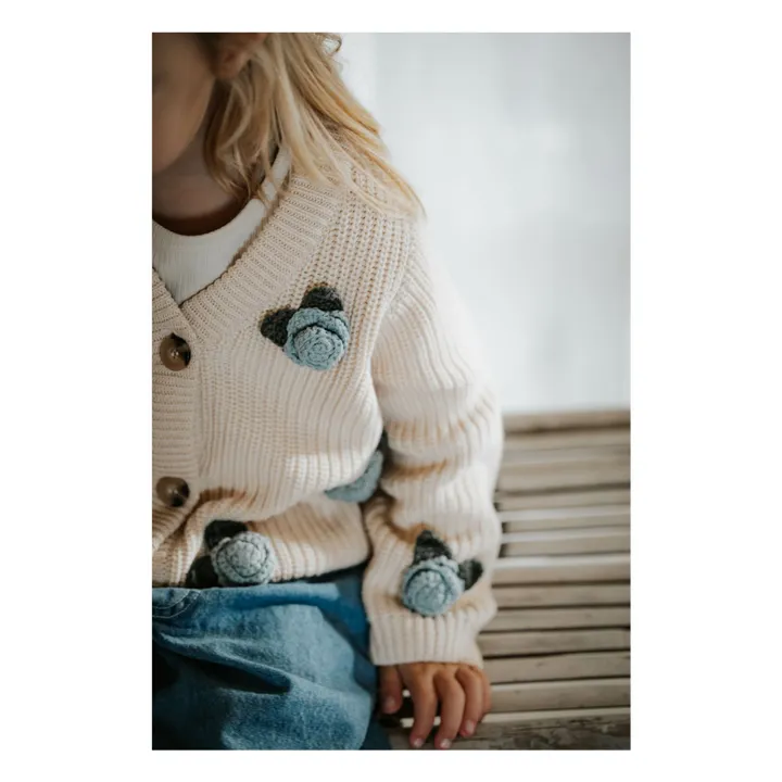 Cardigan Cool Flower | Ecru- Image produit n°5