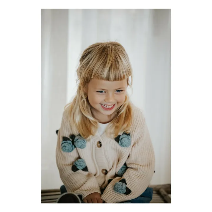 Cardigan Cool Flower | Ecru- Image produit n°3