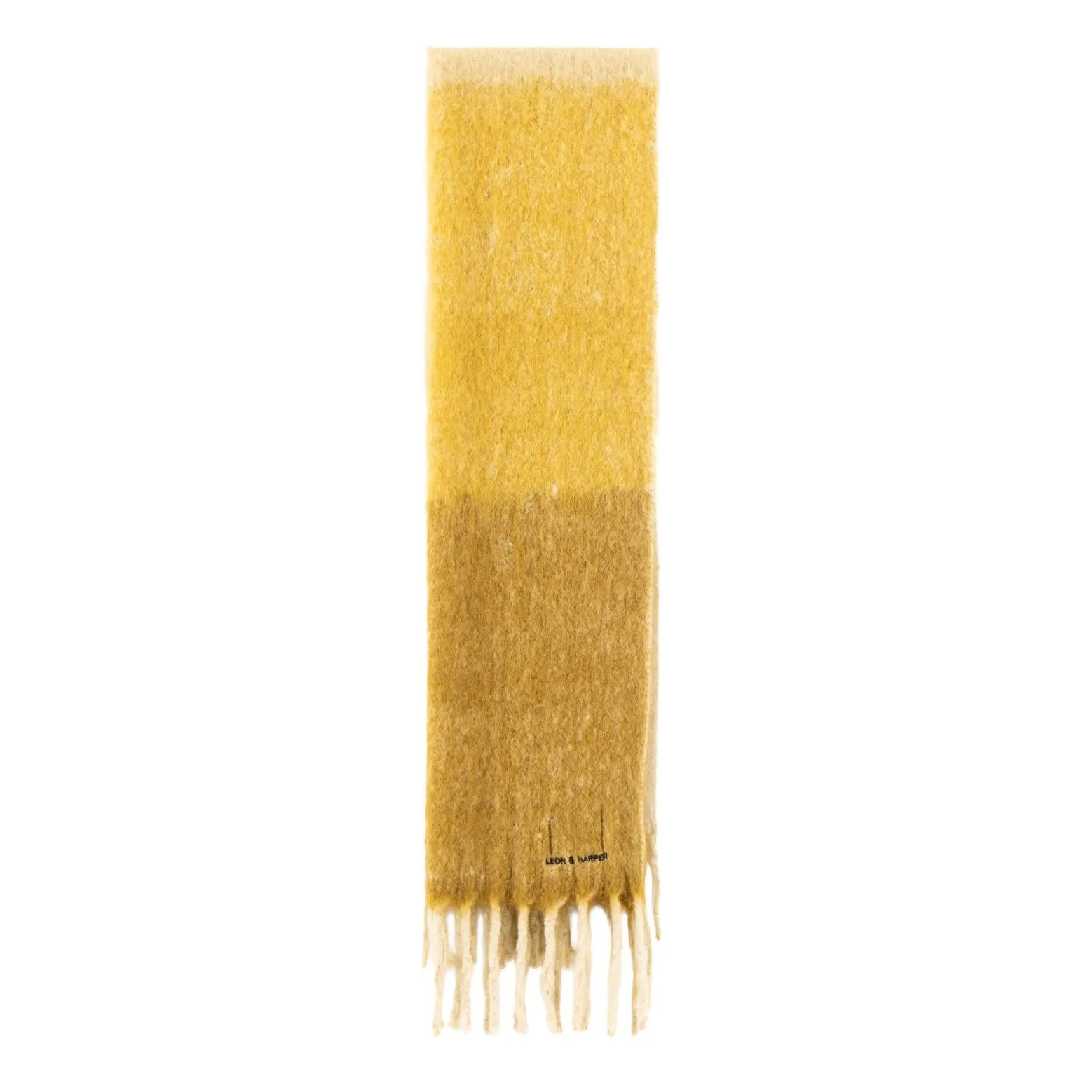 Leon & Harper Camel Elton Striped Scarf