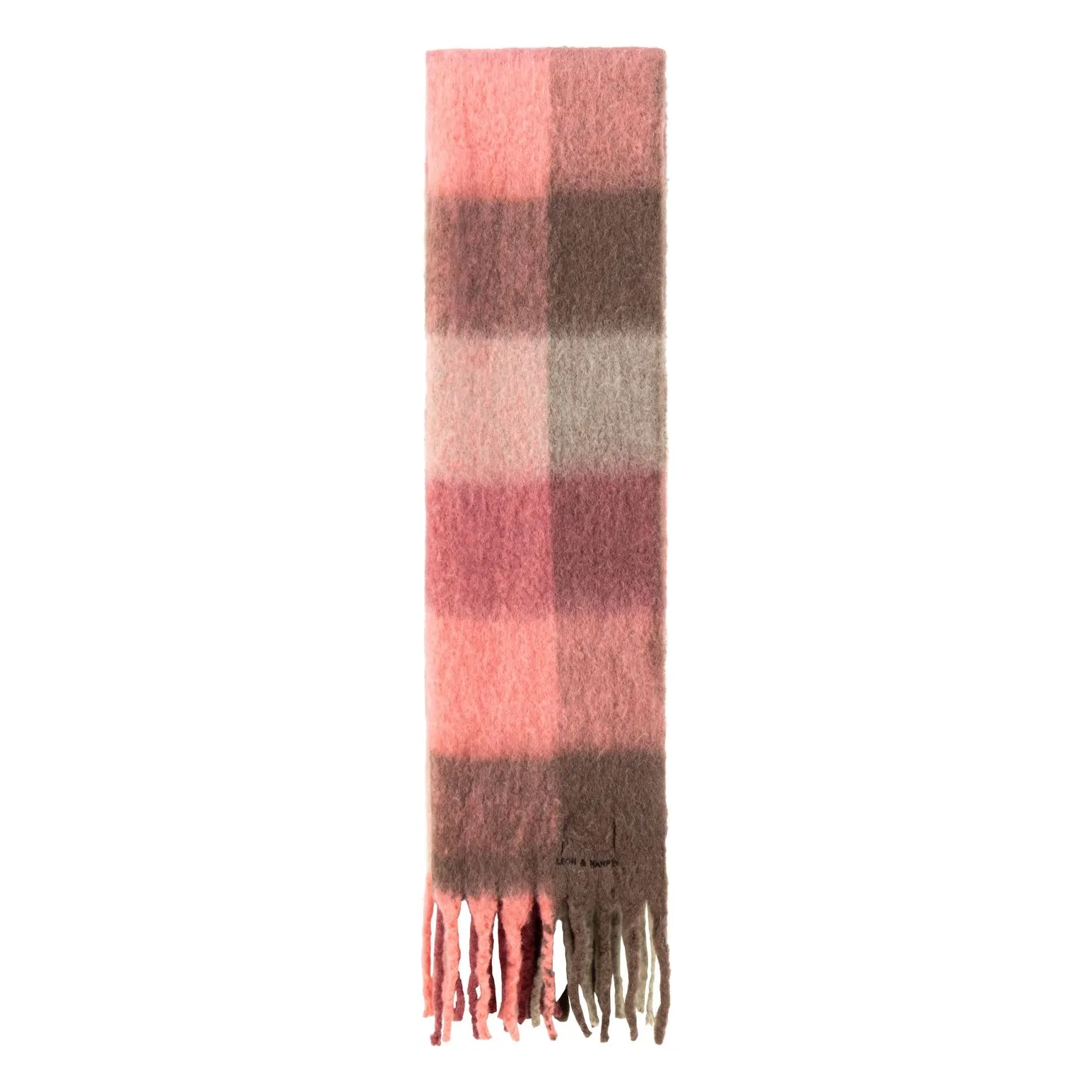 Leon & Harper Pink Elton Carreaux Scarf