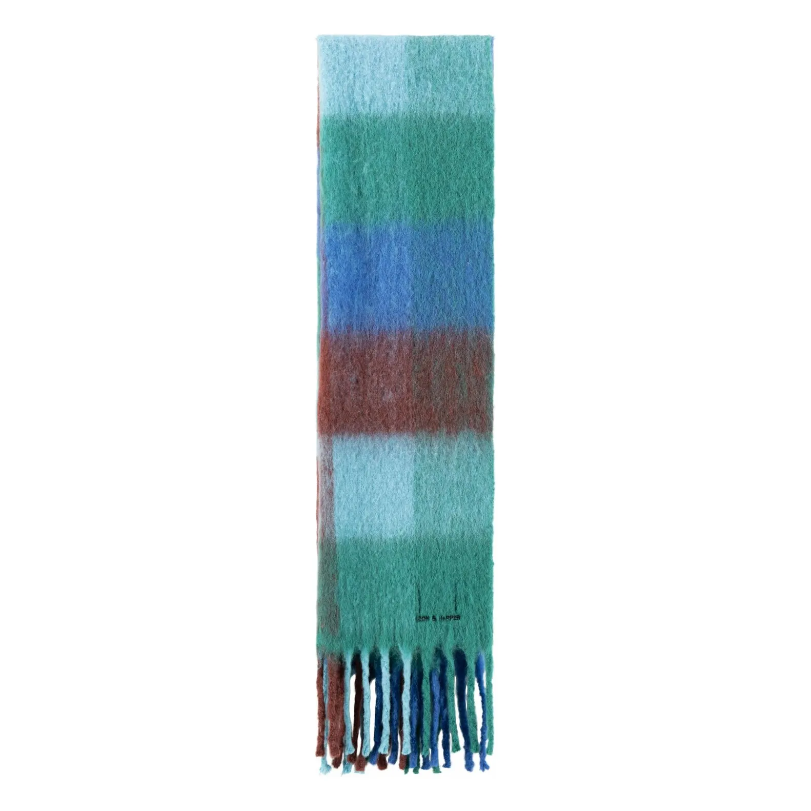 Leon & Harper Blue Elton Carreaux Scarf