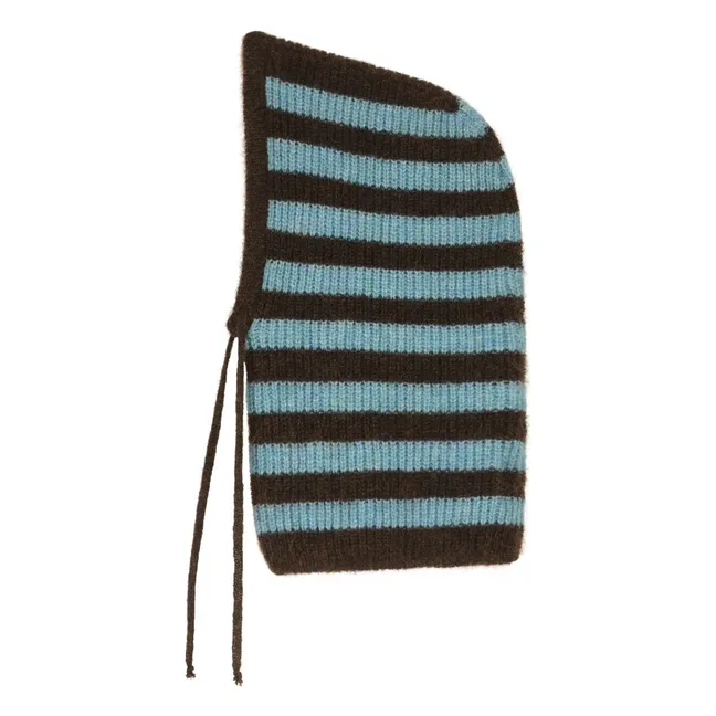 Super Kid Mohair Striped Minot Hood | Brown
