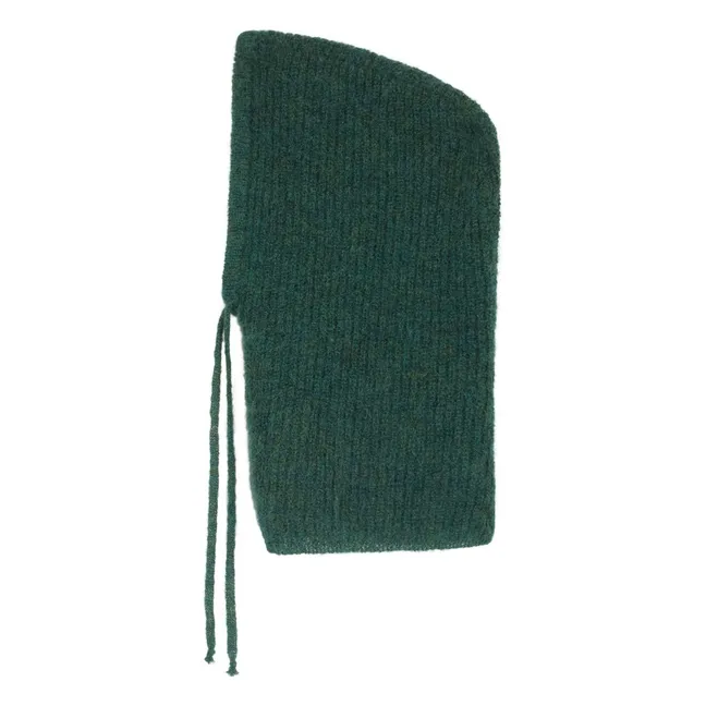 Super Kid Mohair Striped Minot Hood | Green