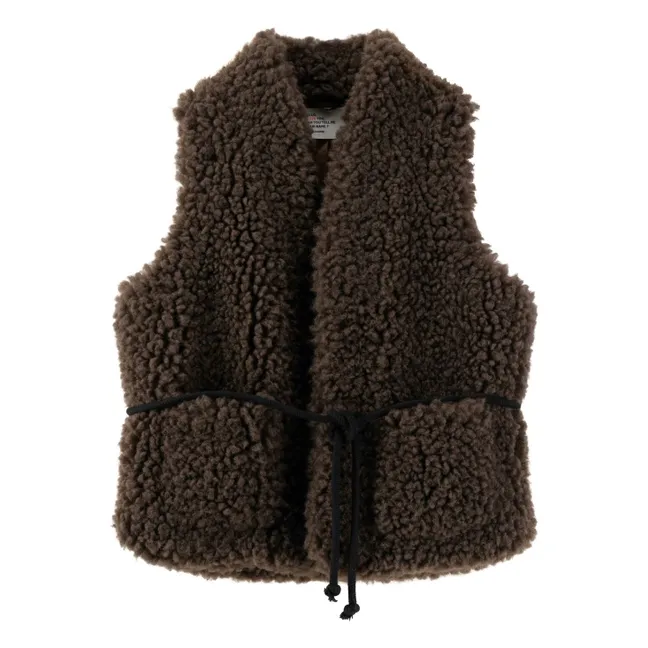 Vinny Sleeveless Jacket | Brown