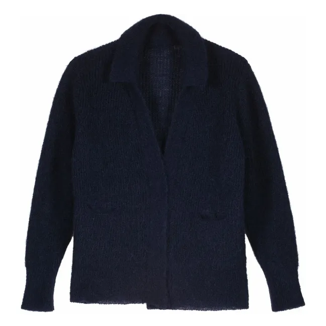 Marloup Core Super Kid Mohair cardigan | Navy blue