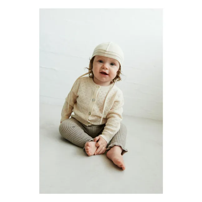 Legging Uni Laine de Mérinos | Beige chiné