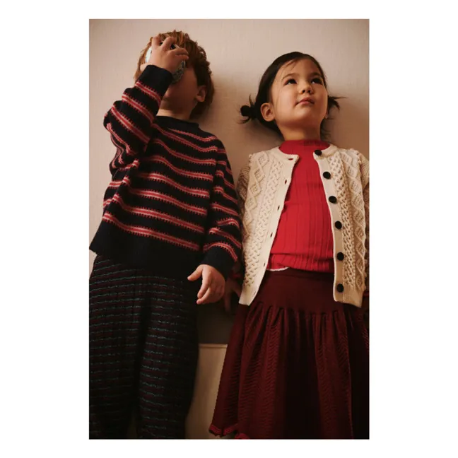 Cardigan Aran Laine de Mérinos | Ecru