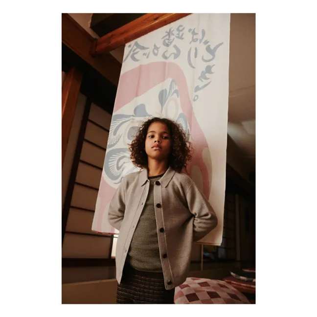 Cardigan Laine de Mérinos | Beige chiné