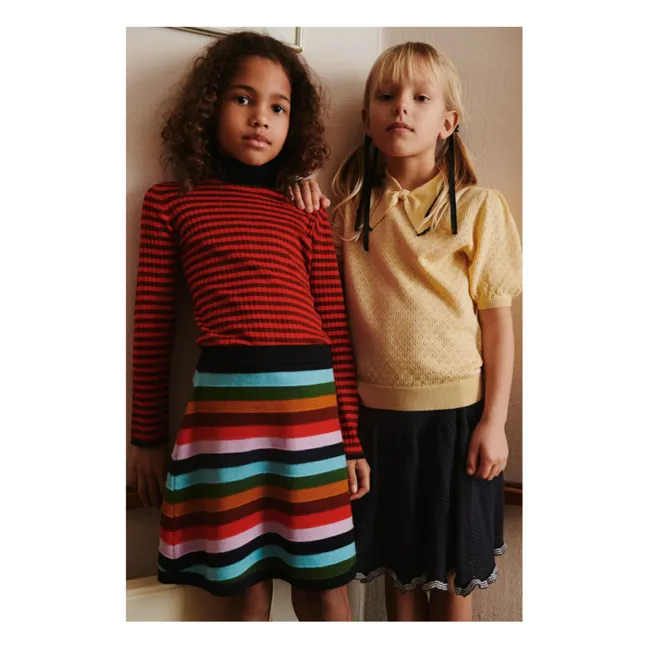 Polo Pointelle Laine de Mérinos | Jaune pâle