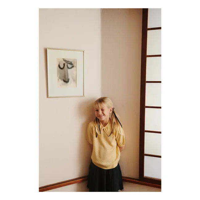 Falda con volantes Lana merina | Azul Marino