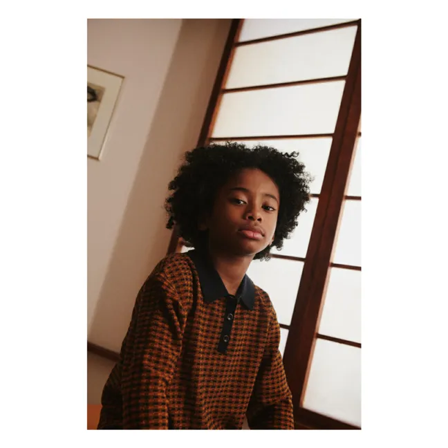 Merino Wool Polo Shirt | Navy blue