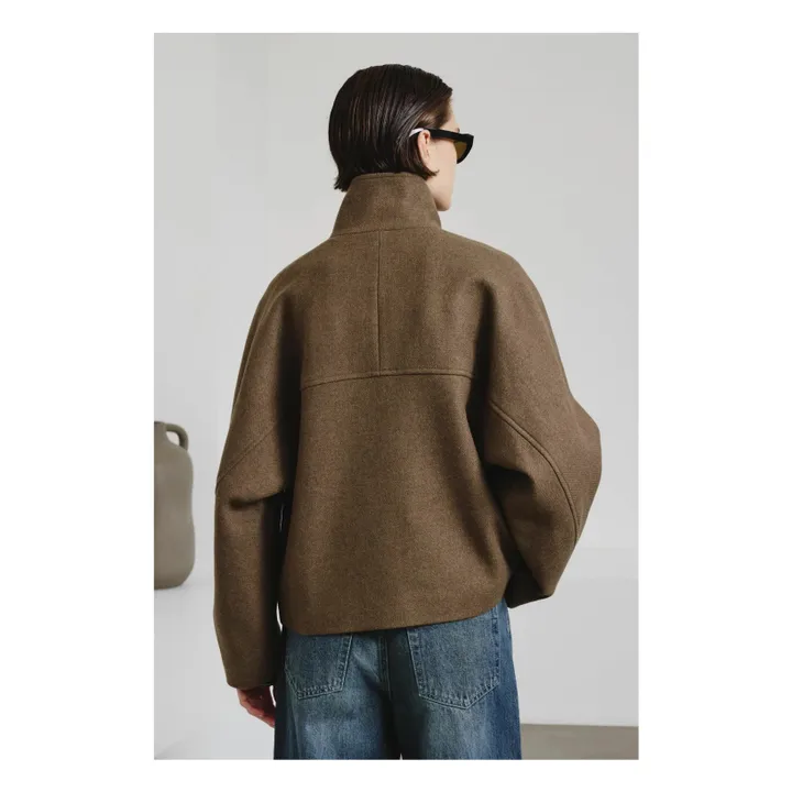 Caban Laine Feutrée | Vert mousse- Image produit n°6