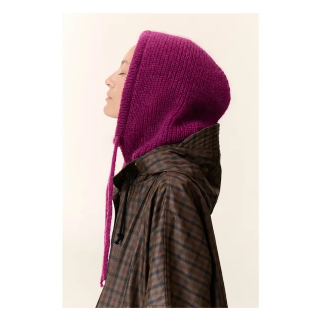 Minot Core Super Kid Mohair balaclava | Fuchsia