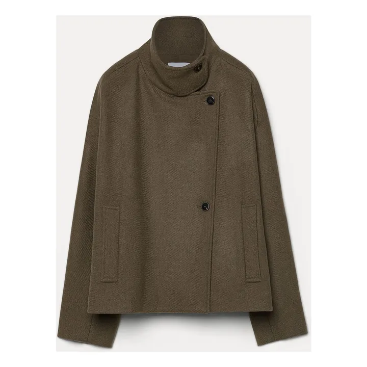 Caban Laine Feutrée | Vert mousse- Image produit n°4