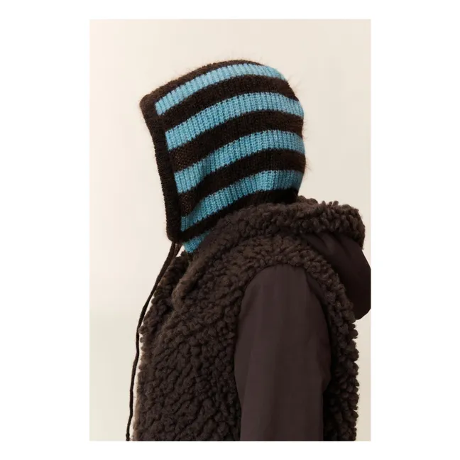 Cagoule Minot Rayée Super Kid Mohair | Marron