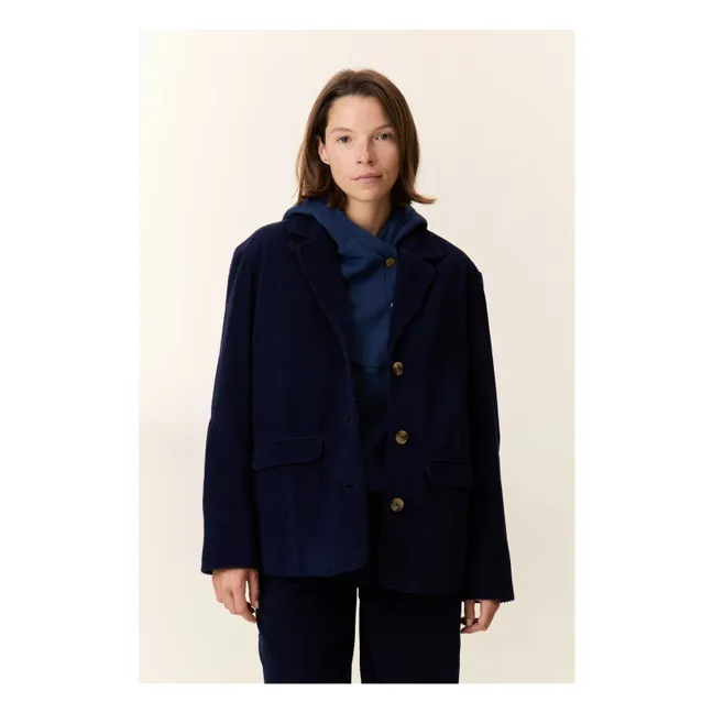 Vivianne Corduroy Organic Cotton Jacket | Navy blue