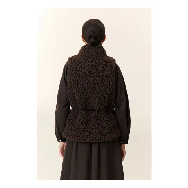 Vinny Sleeveless Jacket | Brown