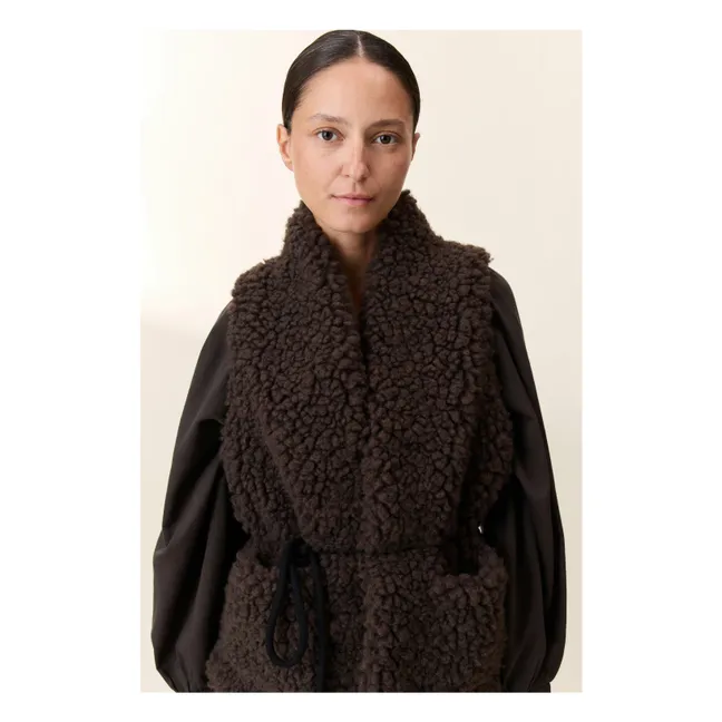 Vinny Sleeveless Jacket | Brown