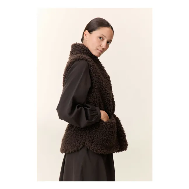 Vinny Sleeveless Jacket | Brown