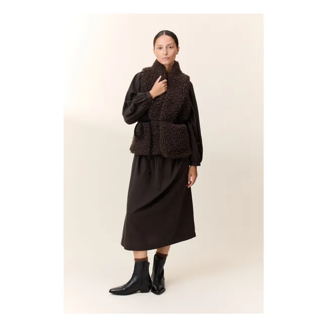 Vinny Sleeveless Jacket | Brown