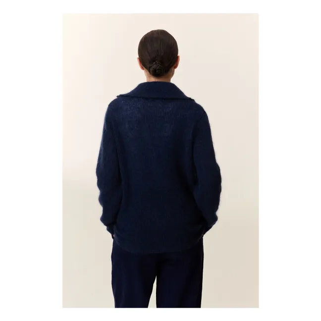 Marloup Core Super Kid Mohair cardigan | Navy blue