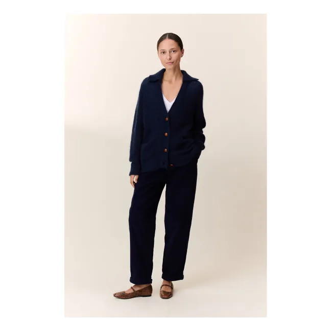 Marloup Core Super Kid Mohair cardigan | Navy blue