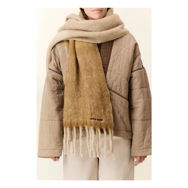 Elton Striped Scarf | Camel