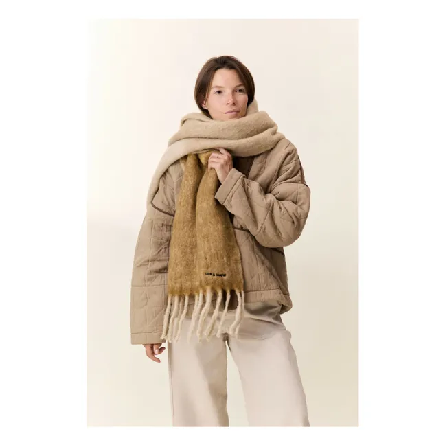 Elton Striped Scarf | Camel