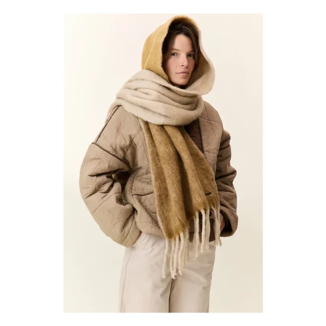 Elton Striped Scarf | Camel