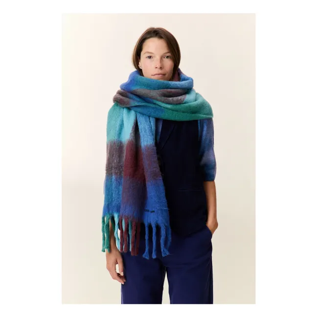 Elton Carreaux scarf | Blue