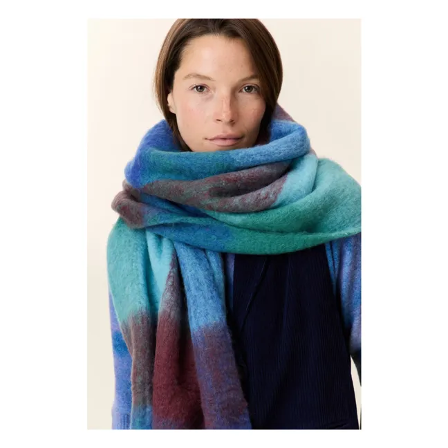 Echarpe Elton Carreaux | Bleu