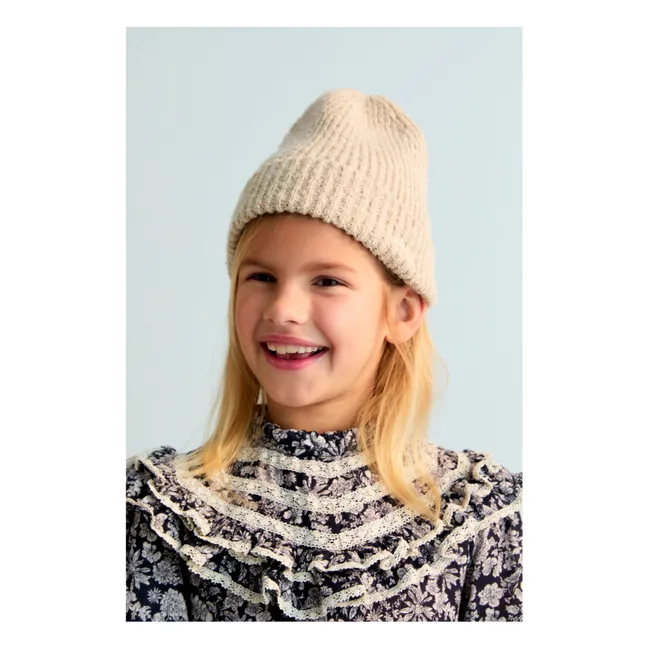 Blouse Lilth Double Gaze de Coton Fleurie | Bleu marine