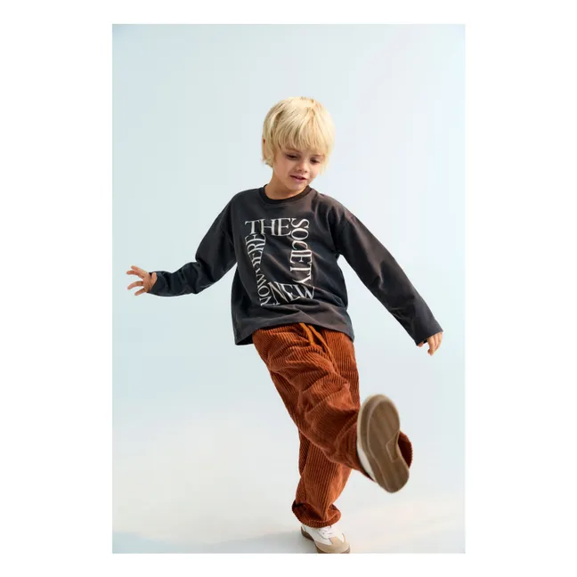 T-shirt Manches Longues Oscar Coton Bio | Noir