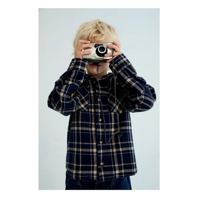 Chemise John Carreaux Coton Bio | Bleu marine